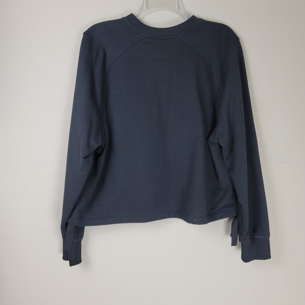Fendi Embroidered Logo Crewneck Sweatshirt Women M Black NWT - Picture 3 of 15